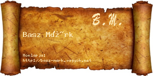 Basz Márk névjegykártya